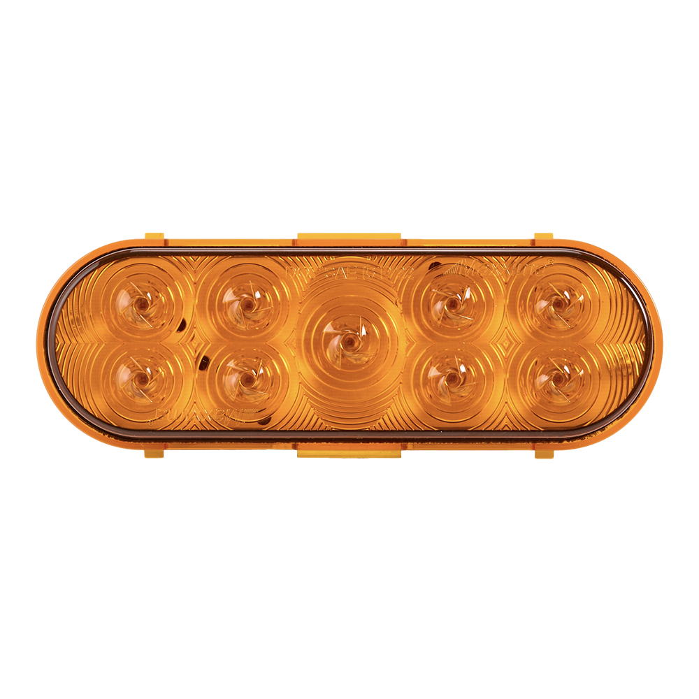 6" Oval Amber Park/Front/Rear Turn Lightning Series DryFit Connector