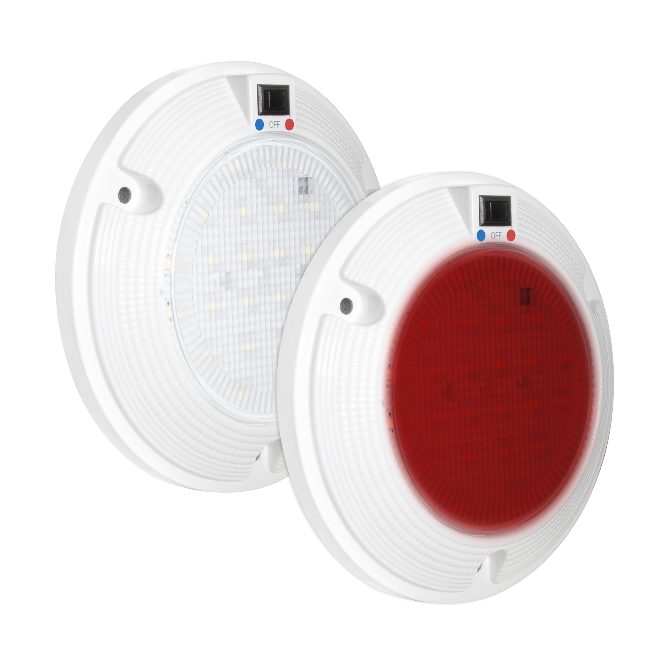 6" Red/White LED Dome Light - 3 Position Switch